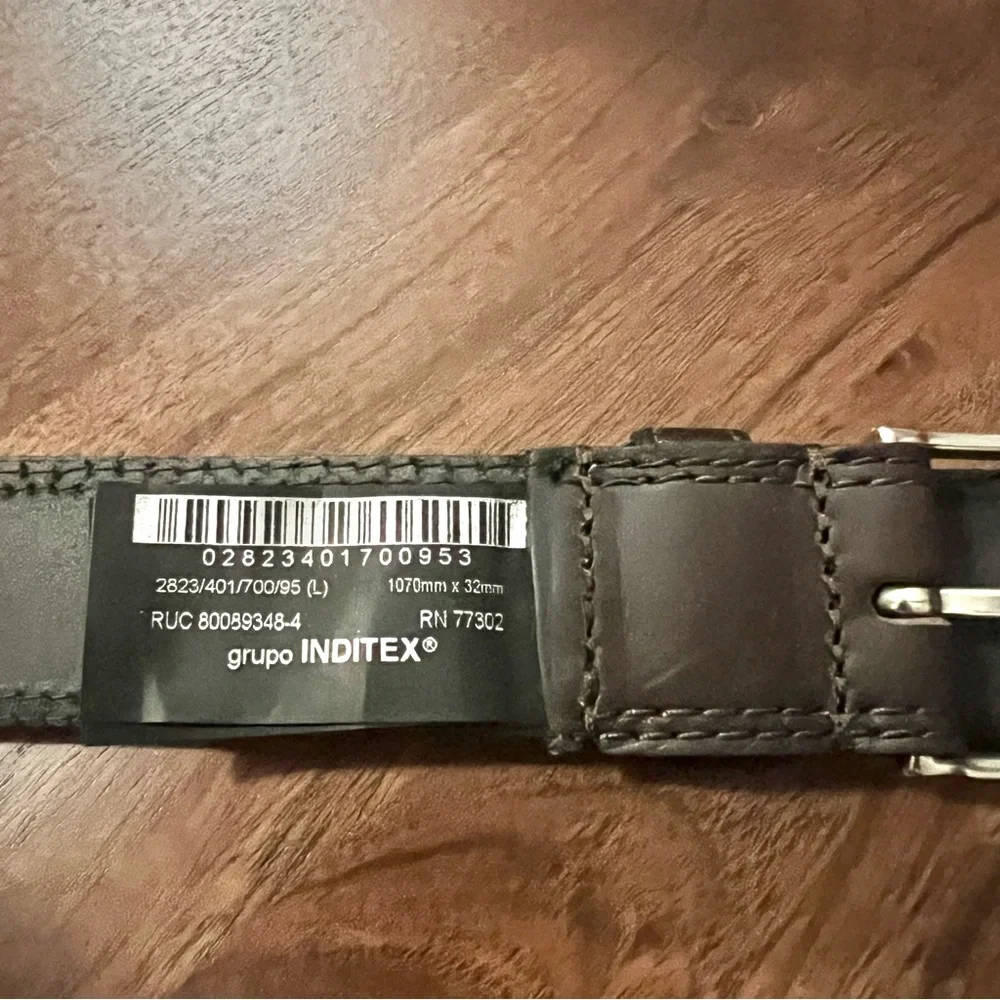 ZARA LEATHER DRESS BELT W THIN SILVER BUCKLE NWOT